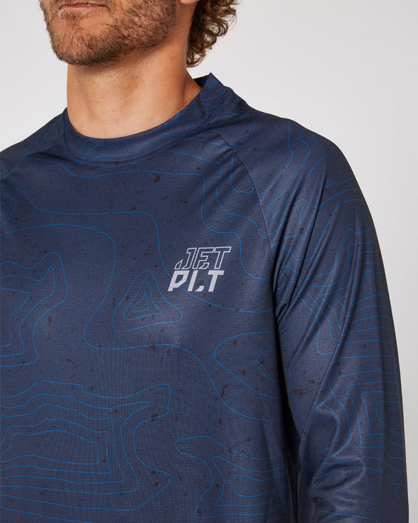 Jetpilot Venture LS Hydro Mens Tee - Navy